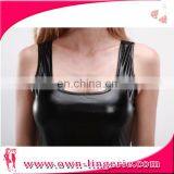 Wholesale Sexy Black Leather Fashion American Sexy Ladies Hot Girls Without Dress thumbnail-2