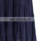 Women Slim Girls Navy Chiffon Pleated Casual Tunci Party Dress thumbnail-6