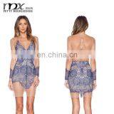 2016 Hot Sales Sexy Transparent Dress Deep V Net Dresses Transparent Sexy Night Dress for Woman thumbnail-1