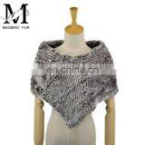 2016 Fashionable Hand Knitted Genuine Rex Rabbit Fur Scarf