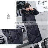 2017 Winter New Feather Cotton Clothing Women Korean Version of the Slim Plus Large Collar Collar Long Knee Women's Jacket S1003 thumbnail-4