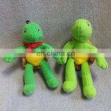 Cute mini plush toy green turtle keychain