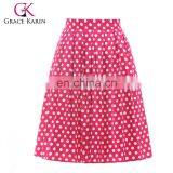 19 Colors ! Grace Karin Cheap Occident Short Polka Dots Cotton Vintage Retro 50s Skirt CL6294-15#