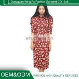 2015 Summer Western Style Women Four-leaf Clover Chiffon Dress thumbnail-1