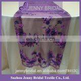 TR012C Sequin Embroidered Purple Organza Table Runner