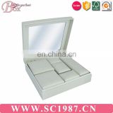 Whole set of square with the necklace white leather jewelry box