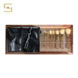 Luxury Golden Paper Box with Clear Blister Packaging for Cosmetic Brush