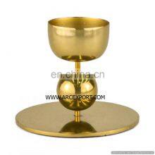 Wooden Base With Gold Metal Candle Holder thumbnail-5