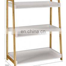Best Quality 3-tier Storage Rack Utility Home Kitchen Hotel Wood Storage Trolley Cart Bamboo Storage Rack