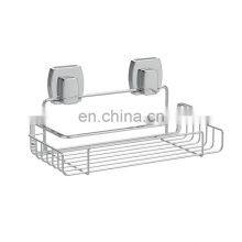 Reusable Wall Mounted Stainless Steel Shower Caddy Organizer Bathroom Storage Rack With Easy Loc Suction