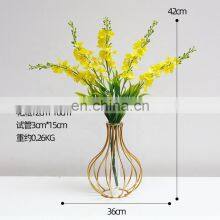 Luxury Nordic Metal Geometric Flower Vase Desktop Creative Glass Dried Flower Vase thumbnail-4