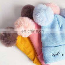 Wholesale Knitted Baby Hat With Pompoms And Neck Warmer thumbnail-4