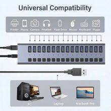 16 Ports USB 3.0 Hub With Individual On/Off Switches Splitter thumbnail-3