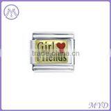 Stainless Steel Live Love Laugh Laser Italian Link Bracelet Charms thumbnail-5