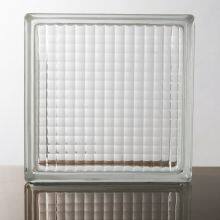 Popular Decoration 190*190*80mm Decorative Cloudy Crystal Side in Colored Glass Block Brick thumbnail-2