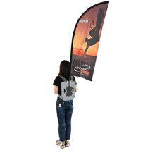 Weihai WZRODS Multi-use Branded Human Feather Teardrop Rectangle X Plastic Backpack Flag Pole for Outdoor Advertising thumbnail-3