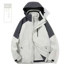 Outdoor Camping, Hiking, and Travel Two-piece Rechargeable Clothing - Stand up Zipper, Logo Printed Three in One Workwear Wholesale thumbnail-2