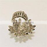 Multi Crystal Stone Elastic Girl Jewelry Flower Shaped Ring thumbnail-6