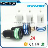 Cheap Wholesale input 12V 24V Aluminum Dual USB Car Charger for iphone Promotional customized mini Universal USB Car Charger