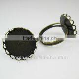 17mm Bronze Round Finger Ring,bezel Ring thumbnail-1