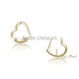 9k Gold Earring Mountings for Seawater Pearl thumbnail-1