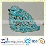 Blue Glazed Ceramic Garden Decorative Bird thumbnail-1
