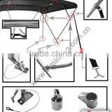 Uv Resisitant 4 Bow Stainless Steel Tubes Sunbrella Bimini Top thumbnail-2