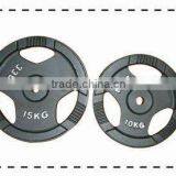 Black Paint Plates With Handle Cuts Color Olympic Bumper Weight Plate thumbnail-1