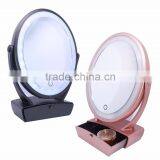 Rechargeable 5X Magnifying Touch Sensor LED Mirror With Organizer thumbnail-3