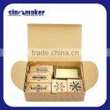 5pcs High Quality Custom DIY Rubber Wooden Stamp Set With Ink Pad thumbnail-4