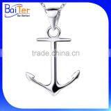 Elegant Fashion Round Circle 925 Sterling Silver Anchor Pendant Wholesale thumbnail-3
