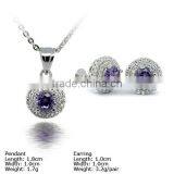 [SZH-1198] 925 Silver Jewelry Set With CZ Stones, Micro Pave Setting, Wedding Jewelry Sets. thumbnail-5