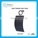 20W High Effeciency Monocrystalline Silicon Cell Semi Flexible Solar Panel for 12v Battery