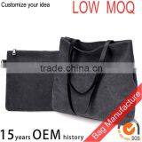 Custom Lady Tote Handbags With Leather Handle thumbnail-5