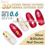 OEM design Henna flash gold metallic temporary tattoos metallic tattoo stickers nail stickers nail tattoos