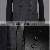 Contrast Color Softshell Nepal Woolen Jacket Winter Wool Long Overcoats for Men thumbnail-6