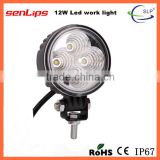 Round 12w led work light , IP67, Motorcycle head light, led driving lamp for truck