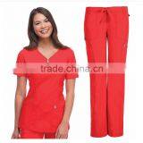 Medical Scrub Clothes Uniform Unisex Scrub Sets Scrub Top Shirts and Scrub Pants for Female and Male Doctor Uniforms thumbnail-4