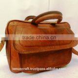 real goat leather travel bags/weekend bag/luggage bag/travel bag