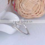Romantic Cupid's Love Arrow Open Ended Ring With Zircon Silver thumbnail-3