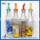 250ml cooking oil glass storage bottle with spout