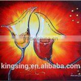 Classic Abstract Wine Bottle Painting, Wine Glass Paintings 21616 thumbnail-1