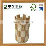 Lovely Unfinished Solid Wood Bucket for Coffee Bean thumbnail-5