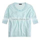 15JWL0230 Woman Linen Summer Shortsleeves Sweater T Shirt