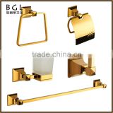 17300-g morden simple design zinc alloy gold bathroom accessory set