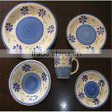 Exporter Houseware , Chinese Ceramic Dinnerware ,stoneware 18pcs Hand-painted Dinnerware