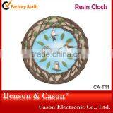 Home Decoration Round Resin Wall Clock thumbnail-1