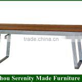 Industrial Wooden Top Outdoor Bench for Sale