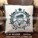 Nature Linen Material Custom Printed Cushion Pillow thumbnail-2