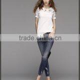 Round Collar Printing Bud Silk Gauze Shirt With Short Sleeves thumbnail-5